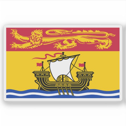 Flag of the New Brunswick province, Canada シール (正面)