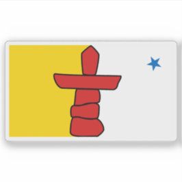 Flag of the Nunavut province, Canada シール