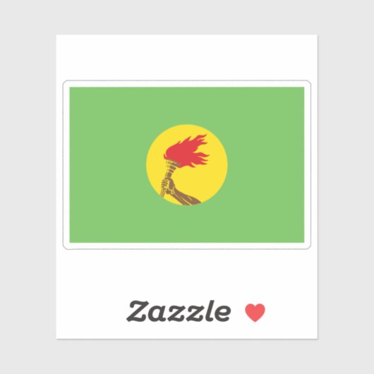 Flag of the Republic of Zaire (DR Congo,1971–1997) シール (シート)