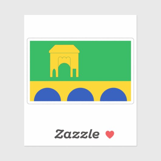 Flag of the town of Monmouth, Wales シール (シート)