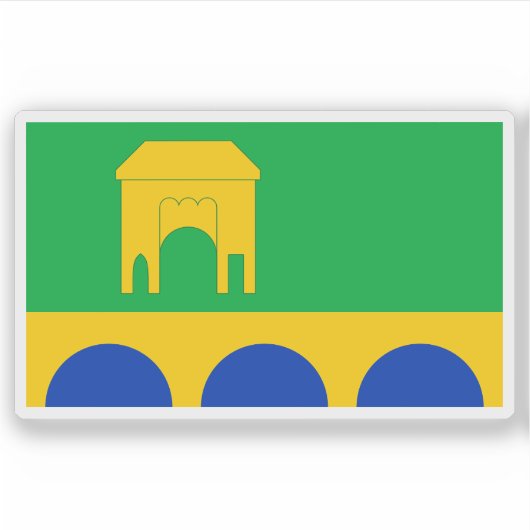 Flag of the town of Monmouth, Wales シール (正面)