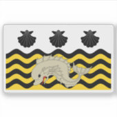 Flag of the town of Poole, England シール (正面)