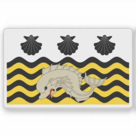 Flag of the town of Poole, England シール