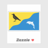 Flag of the town of Tywyn, Wales シール (シート)