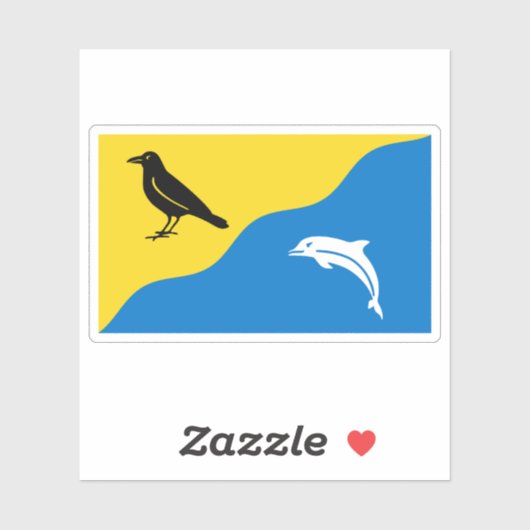 Flag of the town of Tywyn, Wales シール (シート)