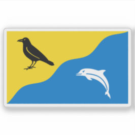 Flag of the town of Tywyn, Wales シール