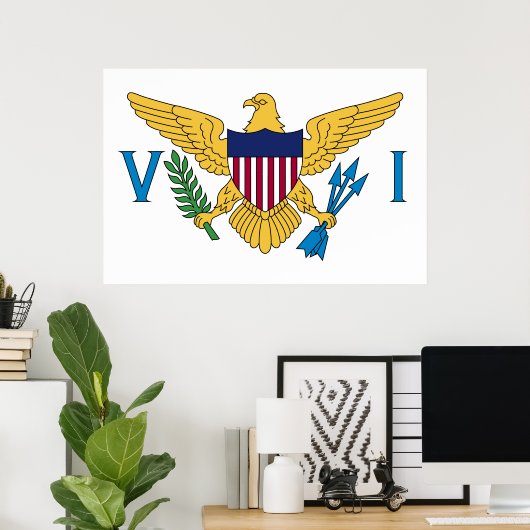 Flag of the US Virgin Islands ポスター (ホームオフィス)