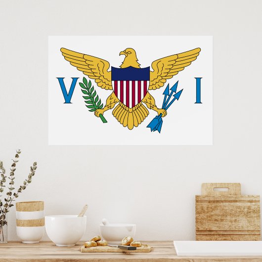 Flag of the US Virgin Islands ポスター (キッチン)