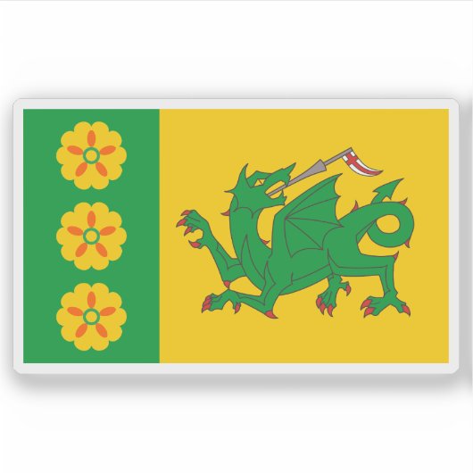 Flag of the village of Evenley, England シール (正面)