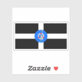 Flag of the village of Malpas, Cornwall, England シール (シート)