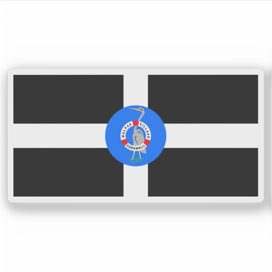 Flag of the village of Malpas, Cornwall, England シール (正面)