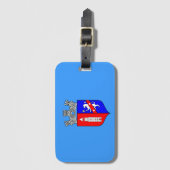 Flag of Tirana, Albania  ラゲッジタグ (正面縦)