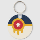 Flag of Tulsa city, Oklahoma State キーホルダー (正面)