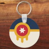 Flag of Tulsa city, Oklahoma State キーホルダー (正面)