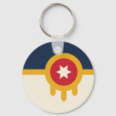 Flag of Tulsa city, Oklahoma State キーホルダー (裏面)