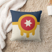 Flag of Tulsa city, Oklahoma State クッション (ブランケット)