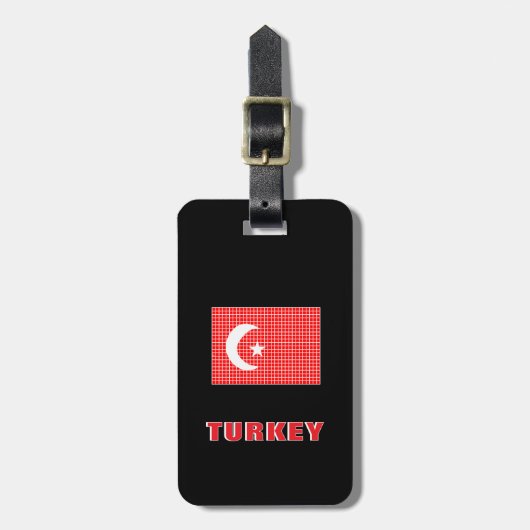 Flag of Turkey Luggage Tag ラゲッジタグ (正面縦)