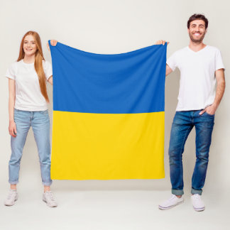 Flag of Ukraine フリースブランケット