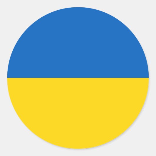 Flag of Ukraine ラウンドシール (正面)