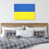 Flag of Ukraine Button キャンバスプリント (インサイチュ (寝室))