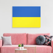 Flag of Ukraine Button キャンバスプリント (インサイチュ (リビング))