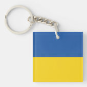Flag of Ukraine Button キーホルダー (正面)