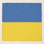 Flag of Ukraine Button スカーフ<br><div class="desc">The flag of Ukraine is a banner of two equally sized horizontal bands of blue and yellow. The top represents sky and the yellow represents wheat.
The National Flag of Ukraine</div>