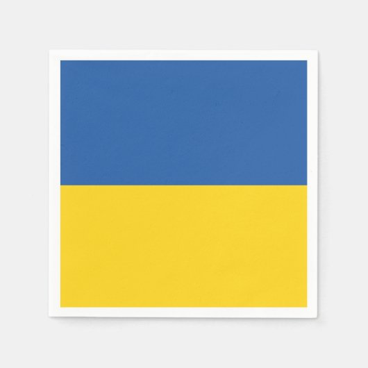 Flag of Ukraine Button スタンダードカクテルナプキン (正面)