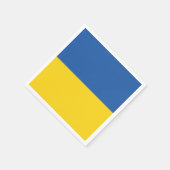 Flag of Ukraine Button スタンダードカクテルナプキン (角)
