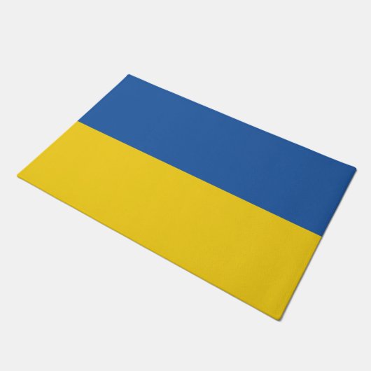 Flag of Ukraine Button ドアマット (アングル)