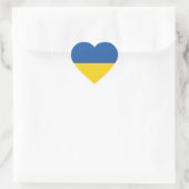 Flag of Ukraine Button Square Sticker ハートシール (バッグ)