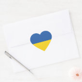 Flag of Ukraine Button Square Sticker ハートシール (封筒)