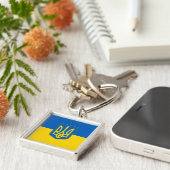 Flag of Ukraine Trident キーホルダー (側面)