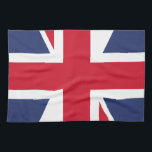 Flag of United Kingdom キッチンタオル<br><div class="desc">The national flag of the United Kingdom is the Union Jack, also known as the Union Flag. The flag consists of the red cross of Saint George (patron saint of England), edged in white, superimposed on the Cross of St Patrick (patron saint of Ireland), which are superimposed on the Saltire...</div>