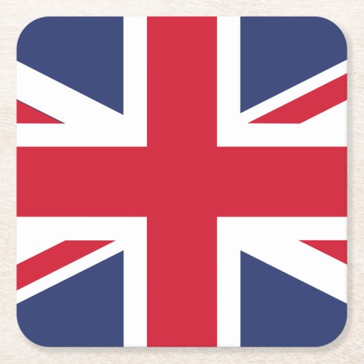 Flag of United Kingdom スクエアペーパーコースター (正面)