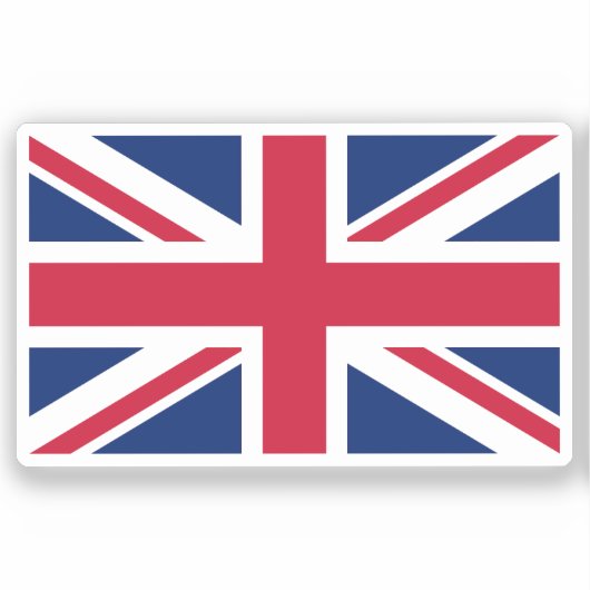 Flag of United Kingdom custom-cut  シール (正面)