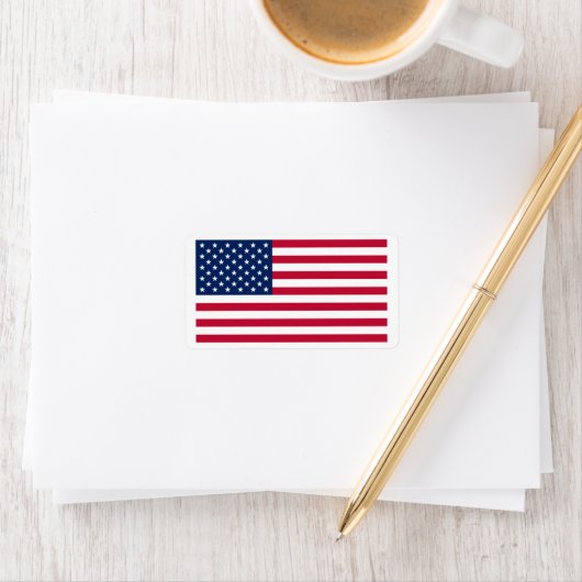 Flag of United States custom-cut ラベル (インサイチュ)