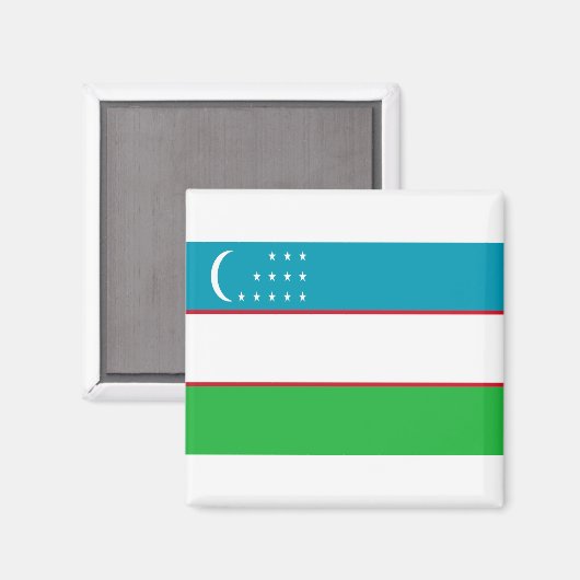 Flag of Uzbekistan マグネット (正面/裏面)