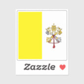 Flag of Vatican city custom-cut シール (シート)