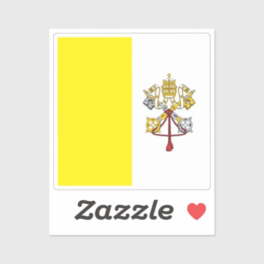 Flag of Vatican city custom-cut シール (シート)