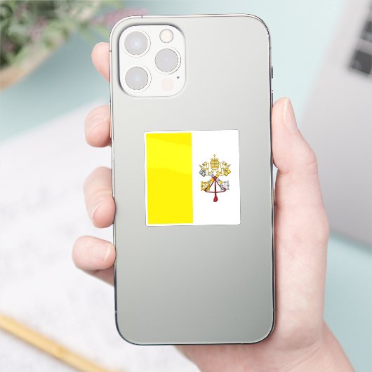 Flag of Vatican city custom-cut シール (スマートフォン)