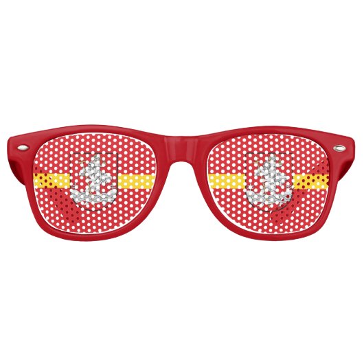 Flag of Vilnius, Lithuania Retro Sunglasses レトロサングラス (正面)