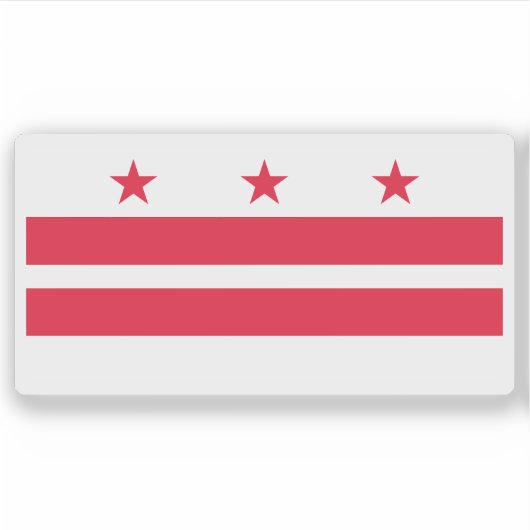 Flag of Washington, D.C (Columbia district), USA シール (正面)