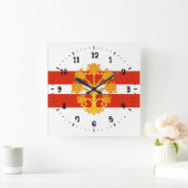 Flag of Westmorland Square Wall Clock スクエア壁時計 (ホーム)