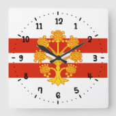 Flag of Westmorland Square Wall Clock スクエア壁時計 (正面)