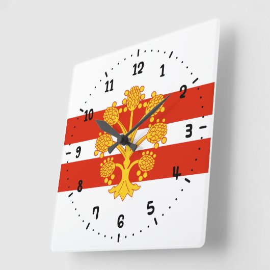 Flag of Westmorland Square Wall Clock スクエア壁時計 (傾斜)