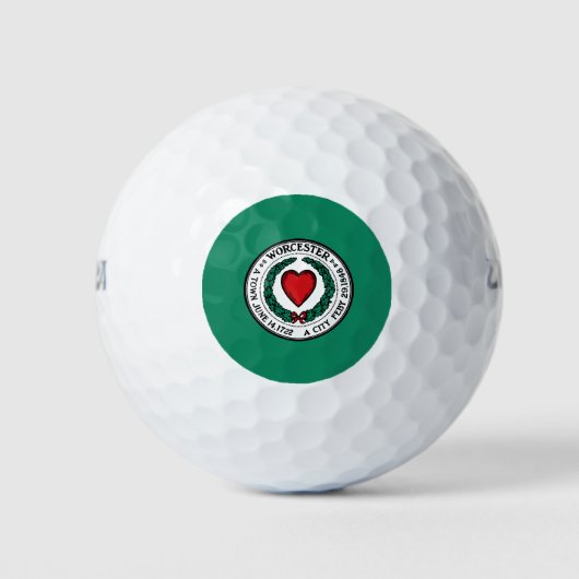 Flag of Worcester, Massachusetts Golf Balls ゴルフボール (正面)