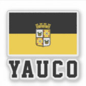 Flag of Yauco, Puerto Rico シール (正面)