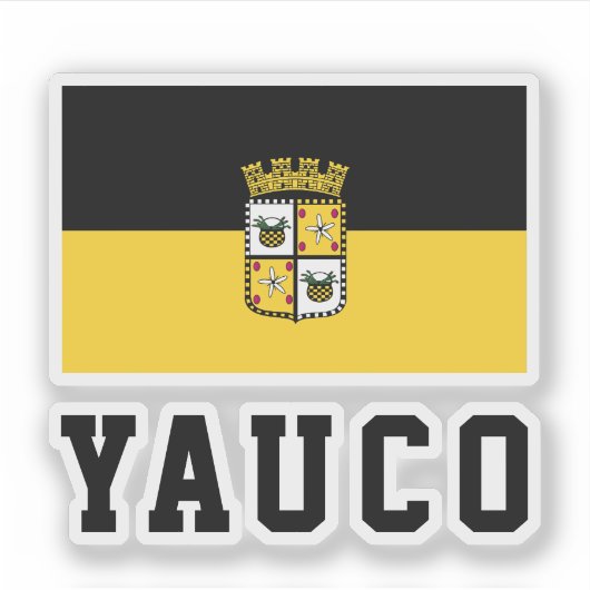 Flag of Yauco, Puerto Rico シール (正面)