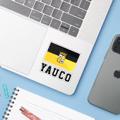 Flag of Yauco, Puerto Rico シール (ノートパソコンとiPhone)